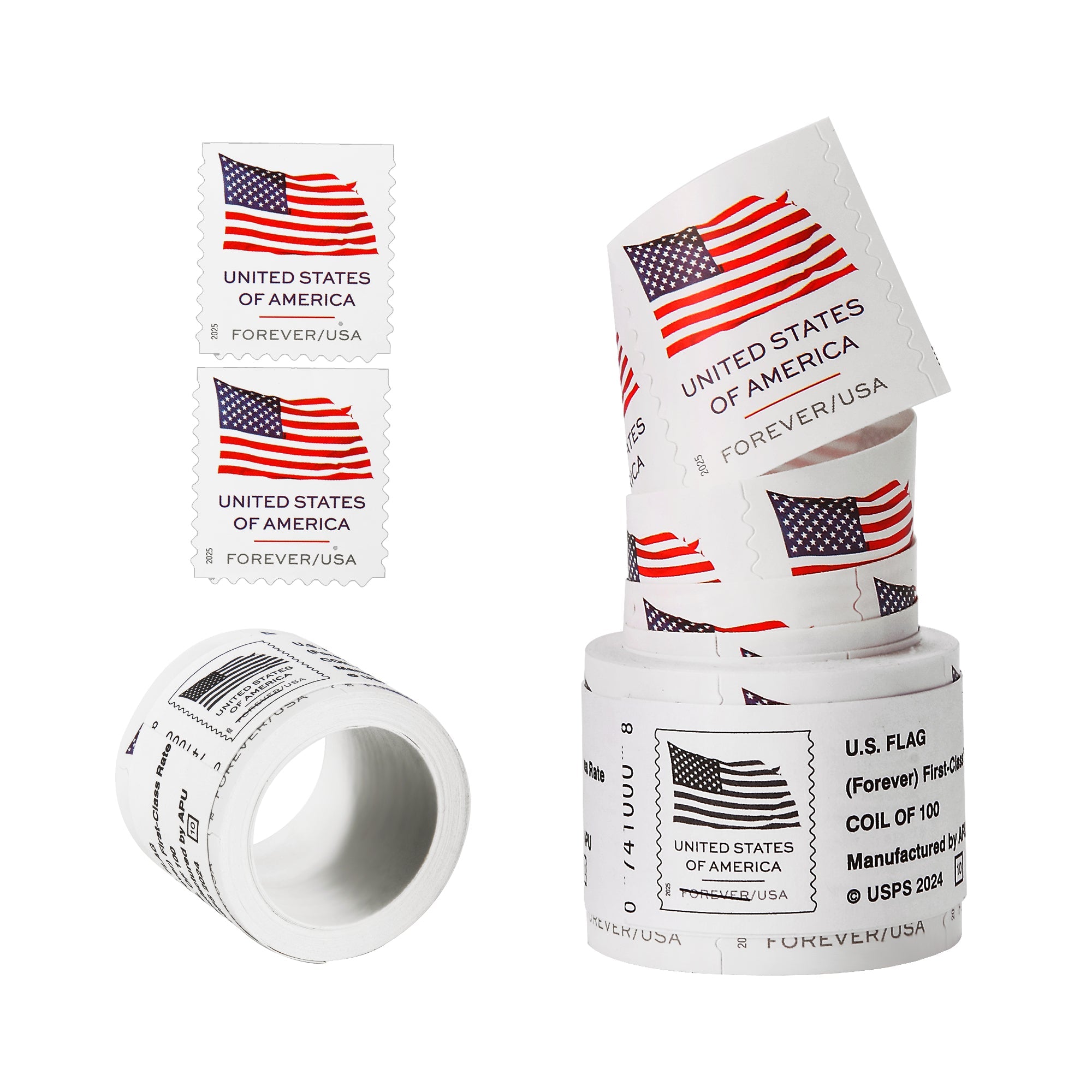 2025 US Flags Booklets / Rolls Self-Stick